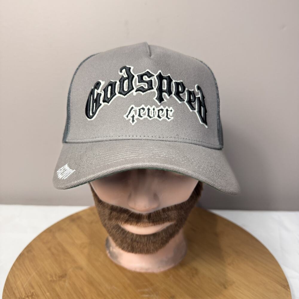 Godspeed NYC Forever Trucker Hat Size OSFA Grey / Mesh Snapback NEW